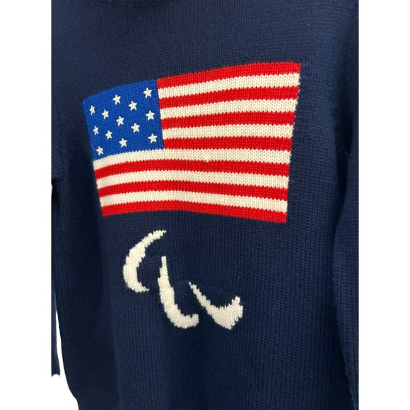 Polo Ralph Lauren Unisex Official Paralympic Olympic 2022 Navy Blue Wool Winter - Picture 4 of 8